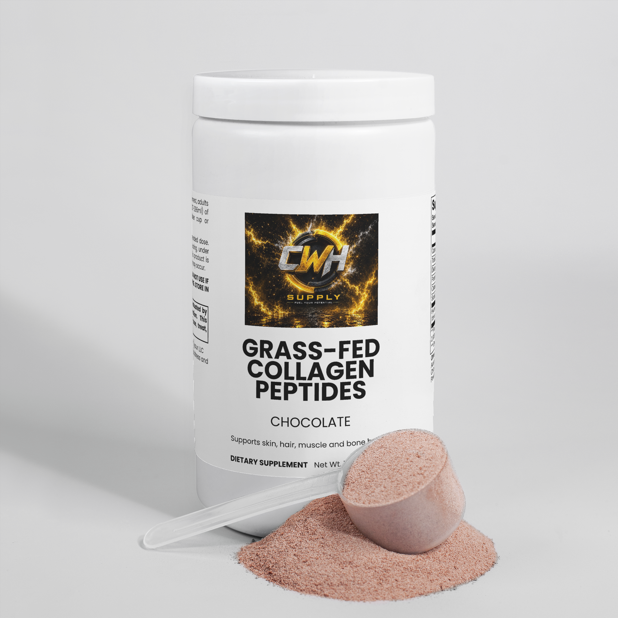 CWH Supply - Grass-Fed Collagen Peptides Powder (Chocolate)