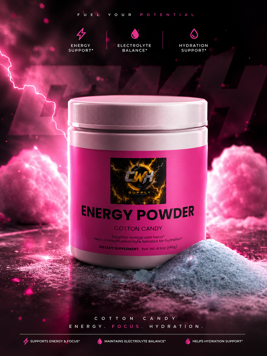 CWH Supply - Energy Powder (Cotton Candy)
