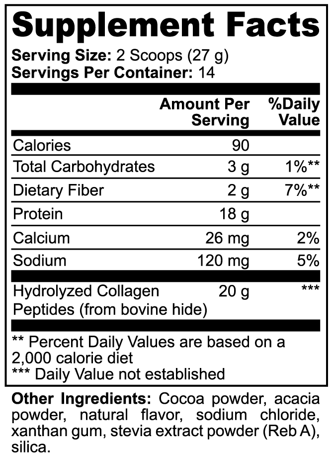 CWH Supply - Grass-Fed Collagen Peptides Powder (Chocolate)